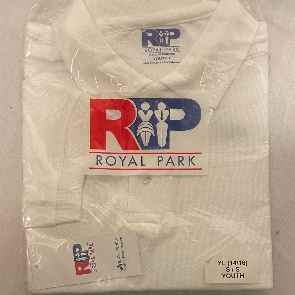 Youth White Polo Shirt Youth Large
